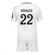 Real Madrid Antonio Rudiger #22 Hjemmedraktsett Barn 2024-25 Kortermet (+ korte bukser)